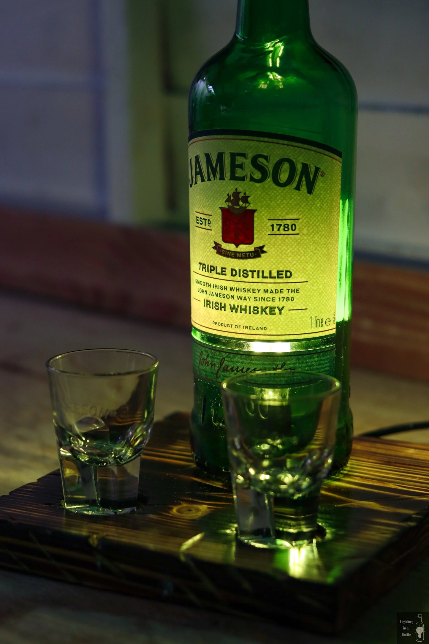 Jameson Whiskey Flight Lamp Lighting in a Bottle