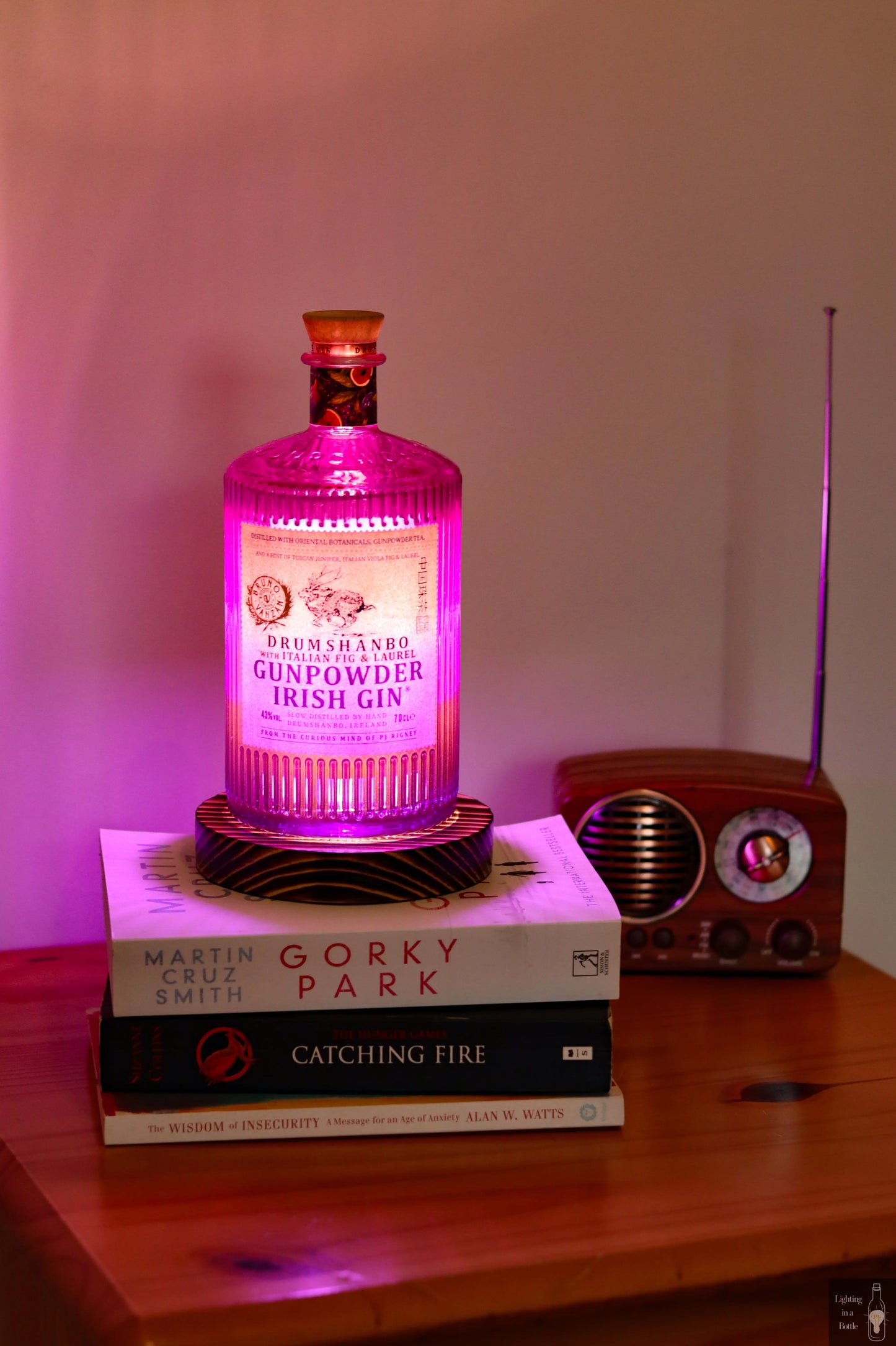 Bruno Vanzan Drumshanbo gunpowder gin bottle lamp perfect gift for gin-lovers