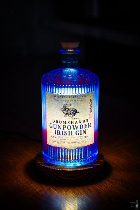 Drumshanbo gunpowder gin handcrafted bottle lamp ireland