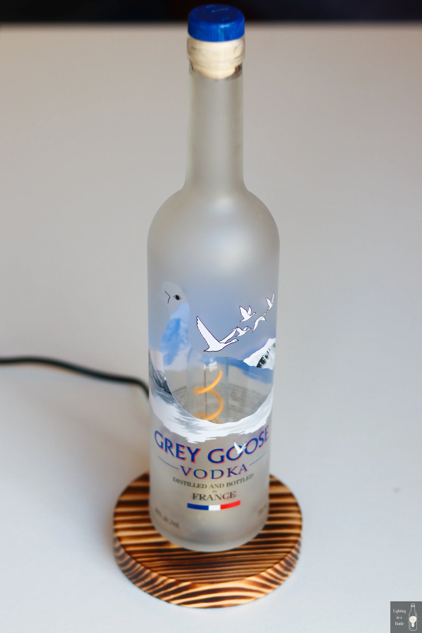 Grey goose lamp bespoke home bar lighting