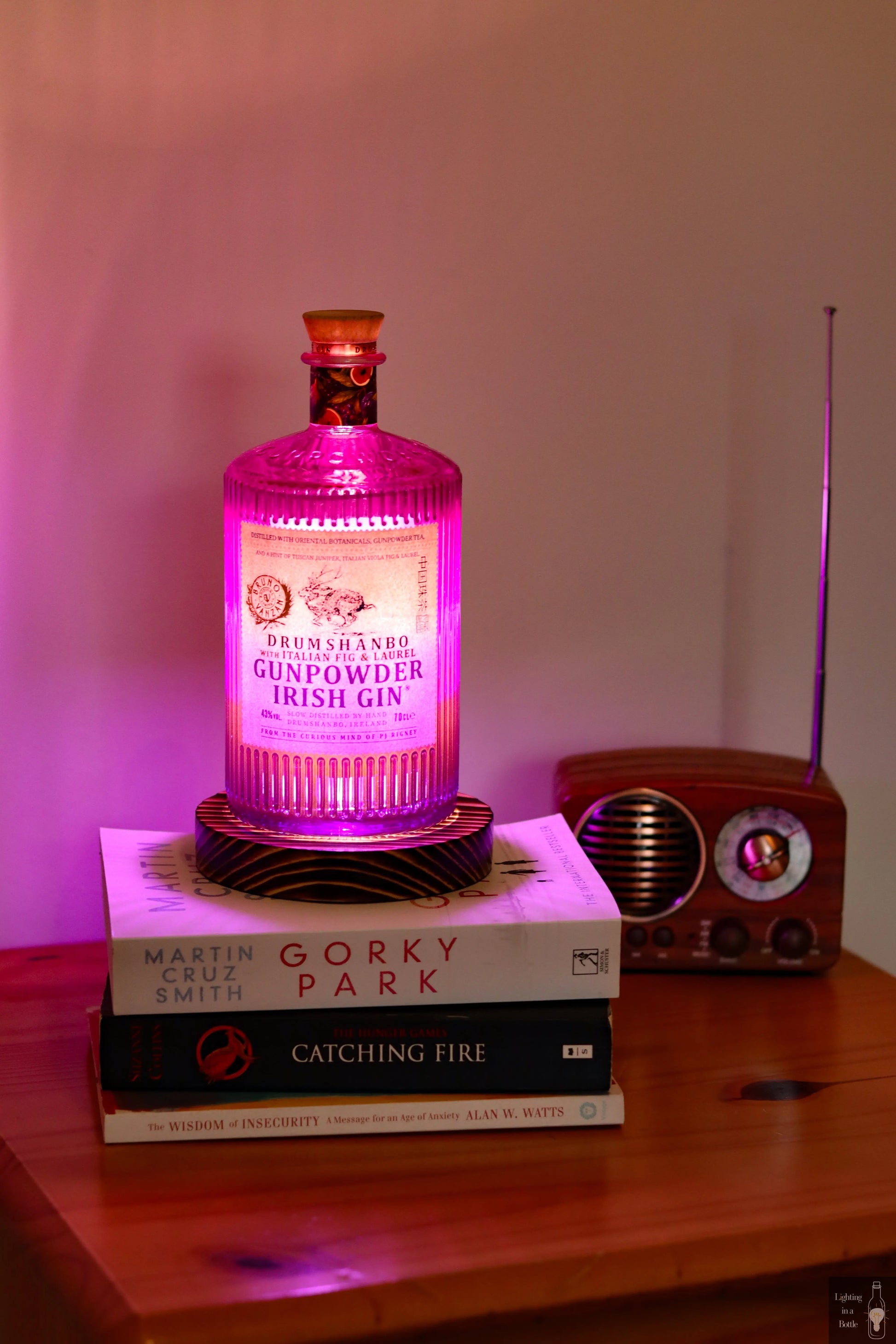 Bruno Vanzan Drumshanbo gunpowder gin bottle lamp perfect gift for gin-lovers