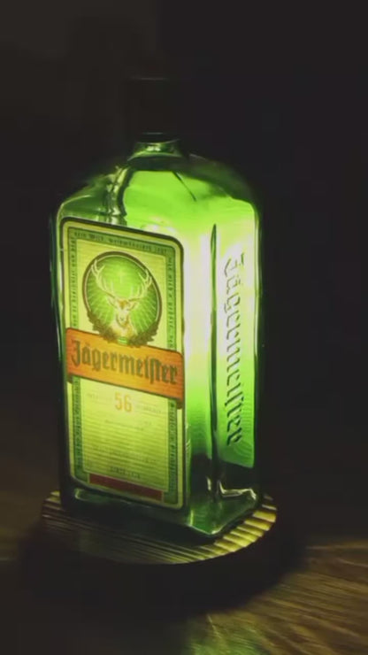 Jägermeister Bottle Lamp | Bespoke Home Bar Lighting