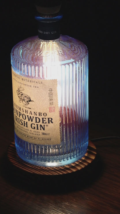 Drumshanbo gunpowder gin bottle lamp